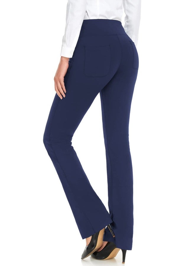 Safort 28" 30" 32" 34" Inseam Regular Tall Bootcut Yoga Pants, 4 Pockets, UPF50+, Blue, S - Image 2